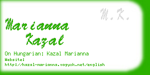 marianna kazal business card